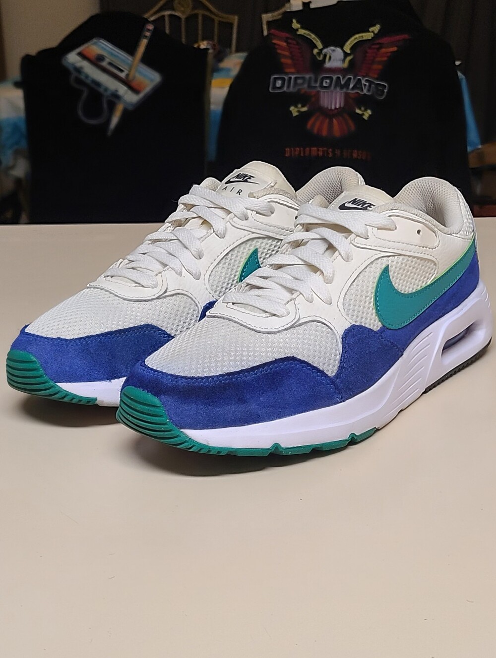 Nike Air Max SC Sail Game Royal casual running sneakers size 9.5